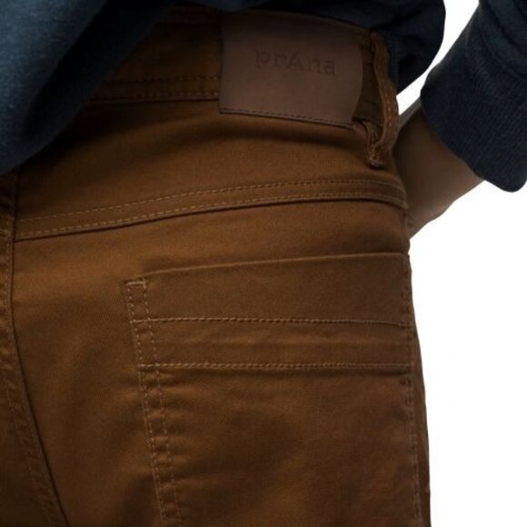 PrAna Jeans Mens 30x36 Sepia Bridger Slim Fit Straight Leg Denim 5 Pocket NWT - Picture 3 of 5
